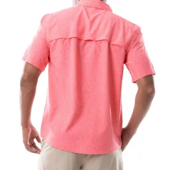 Men's Short Sleeve Heather Textured Performance Fishing Shirt