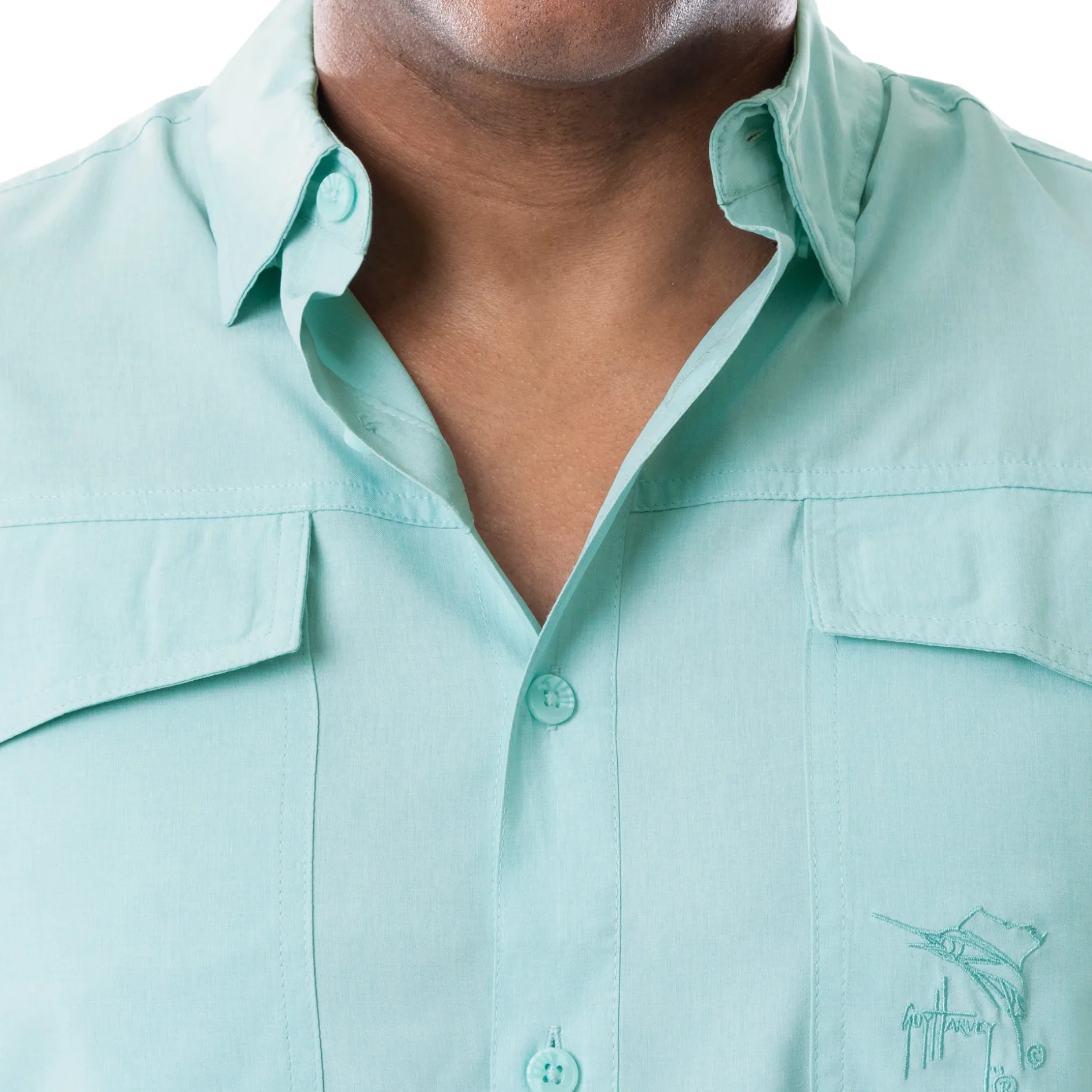 Men's Short Sleeve Heather Textured Performance Fishing Shirt