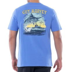 Men's Sketchy Blue Short Sleeve Pocket T-Shirt