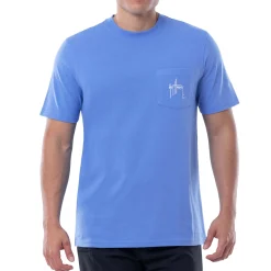Men's Sketchy Blue Short Sleeve Pocket T-Shirt