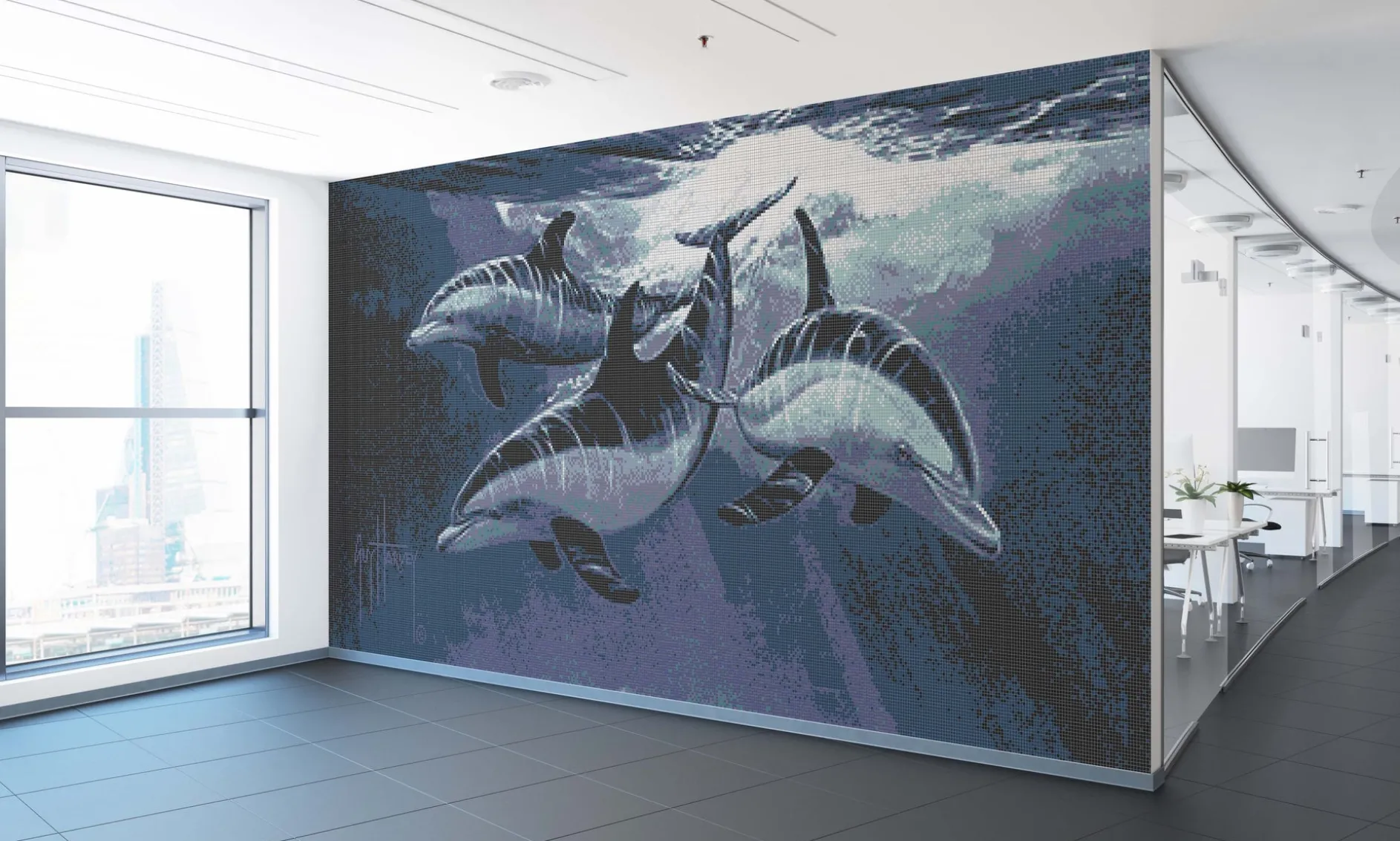 Nosin Around Mosaic Mural - Small