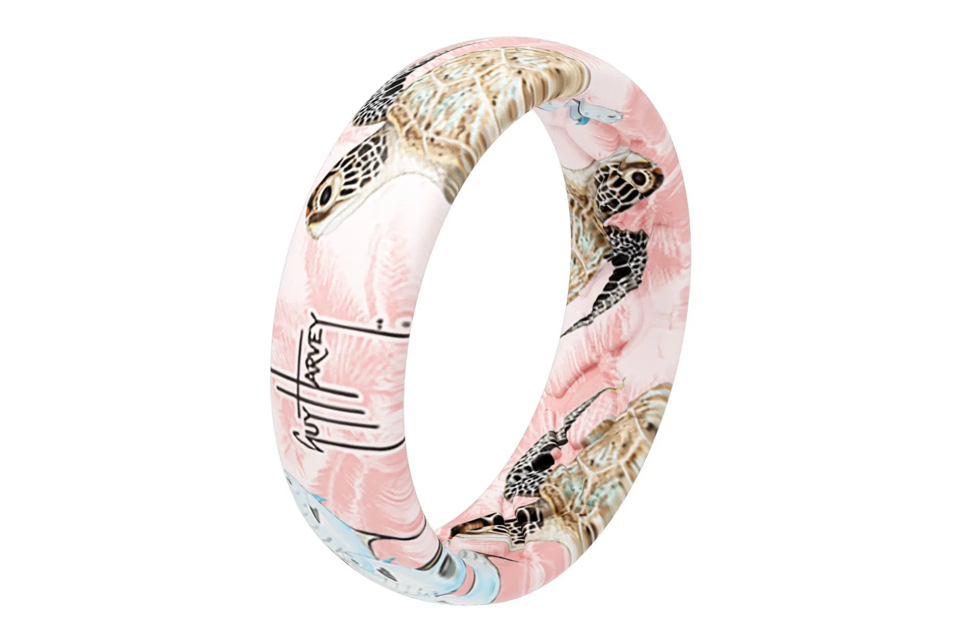 Pink Sea Turtle Thin Ring by Groove Life