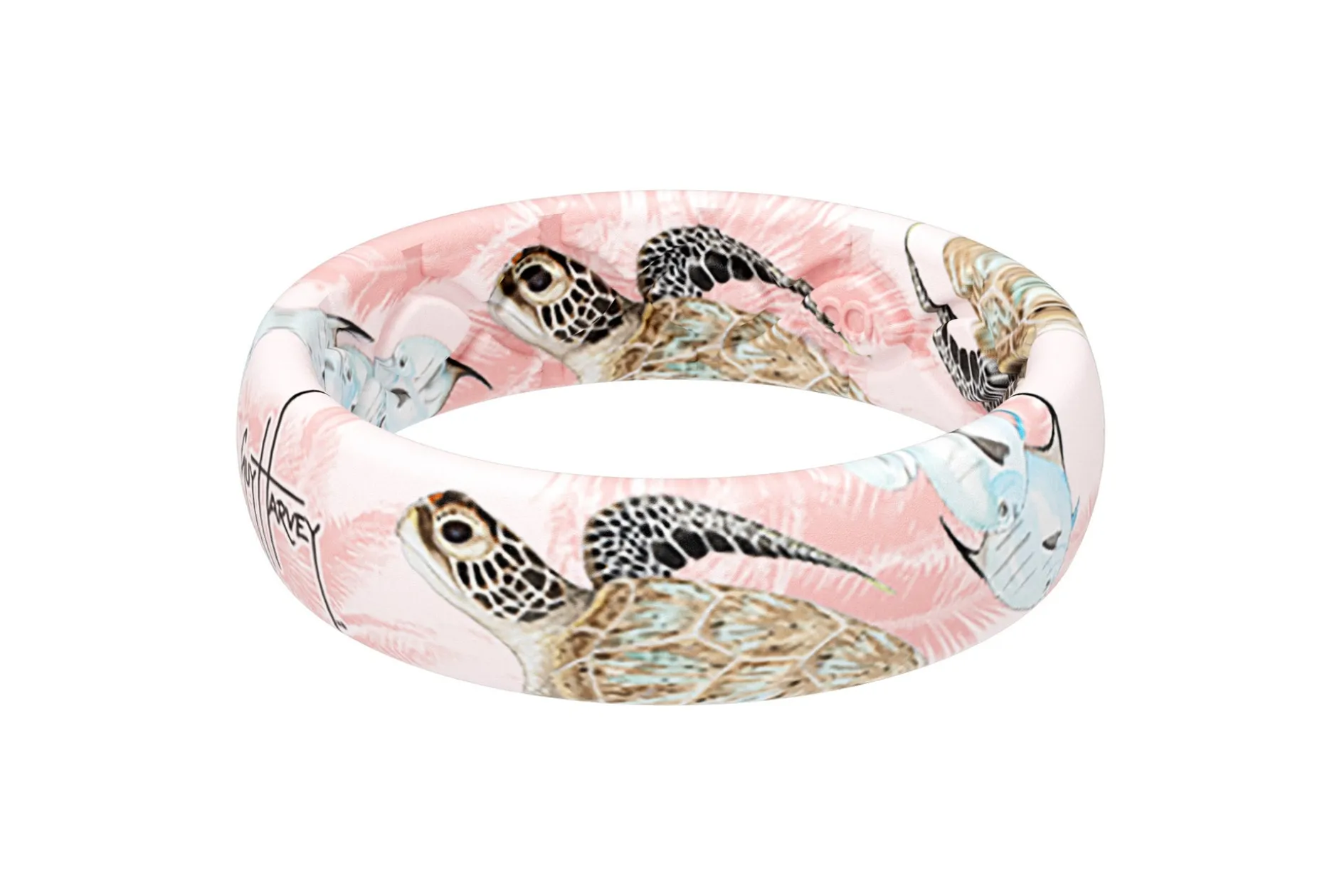 Pink Sea Turtle Thin Ring by Groove Life