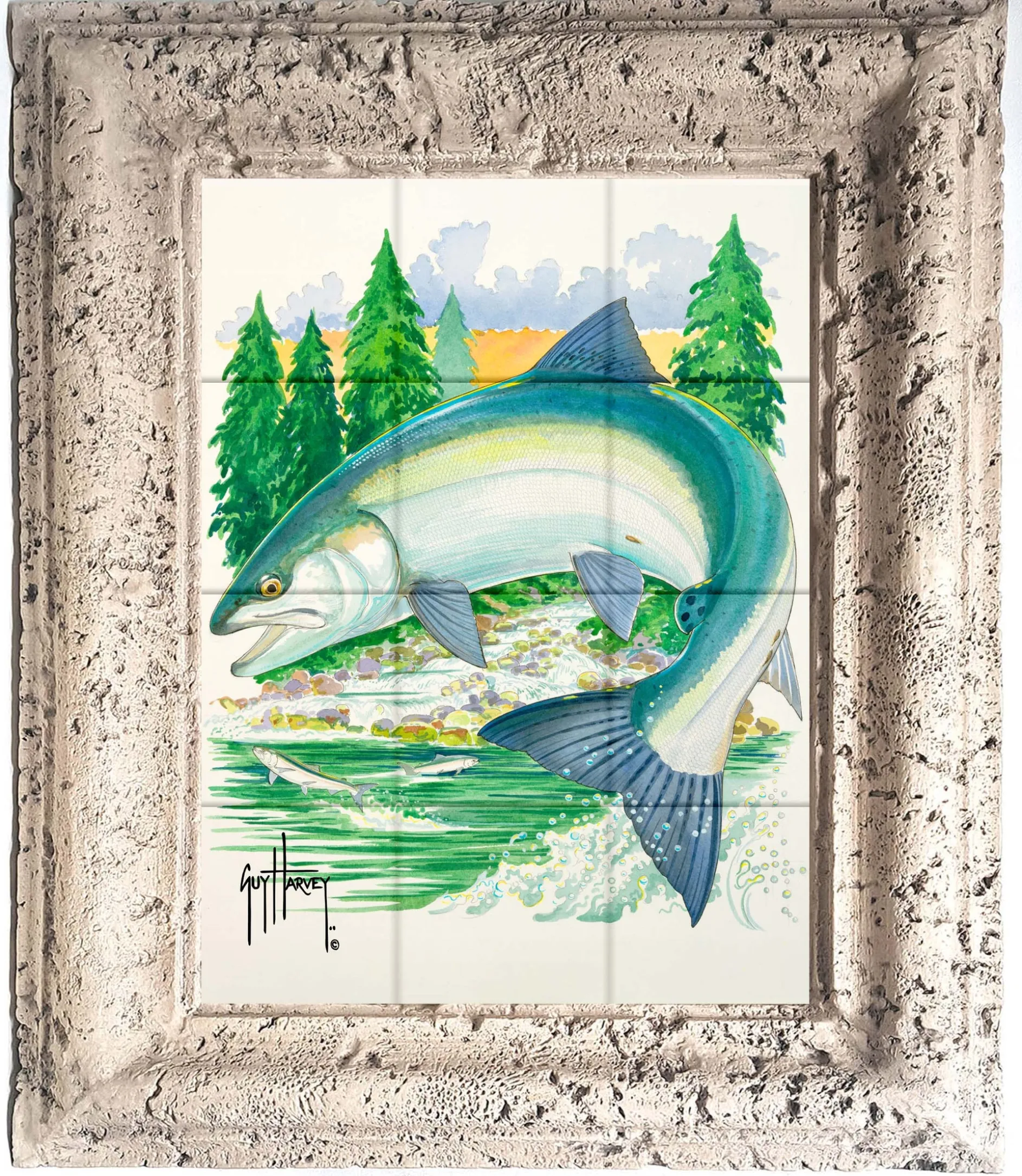 "Sockeye at Secluded Bay" Tile Art