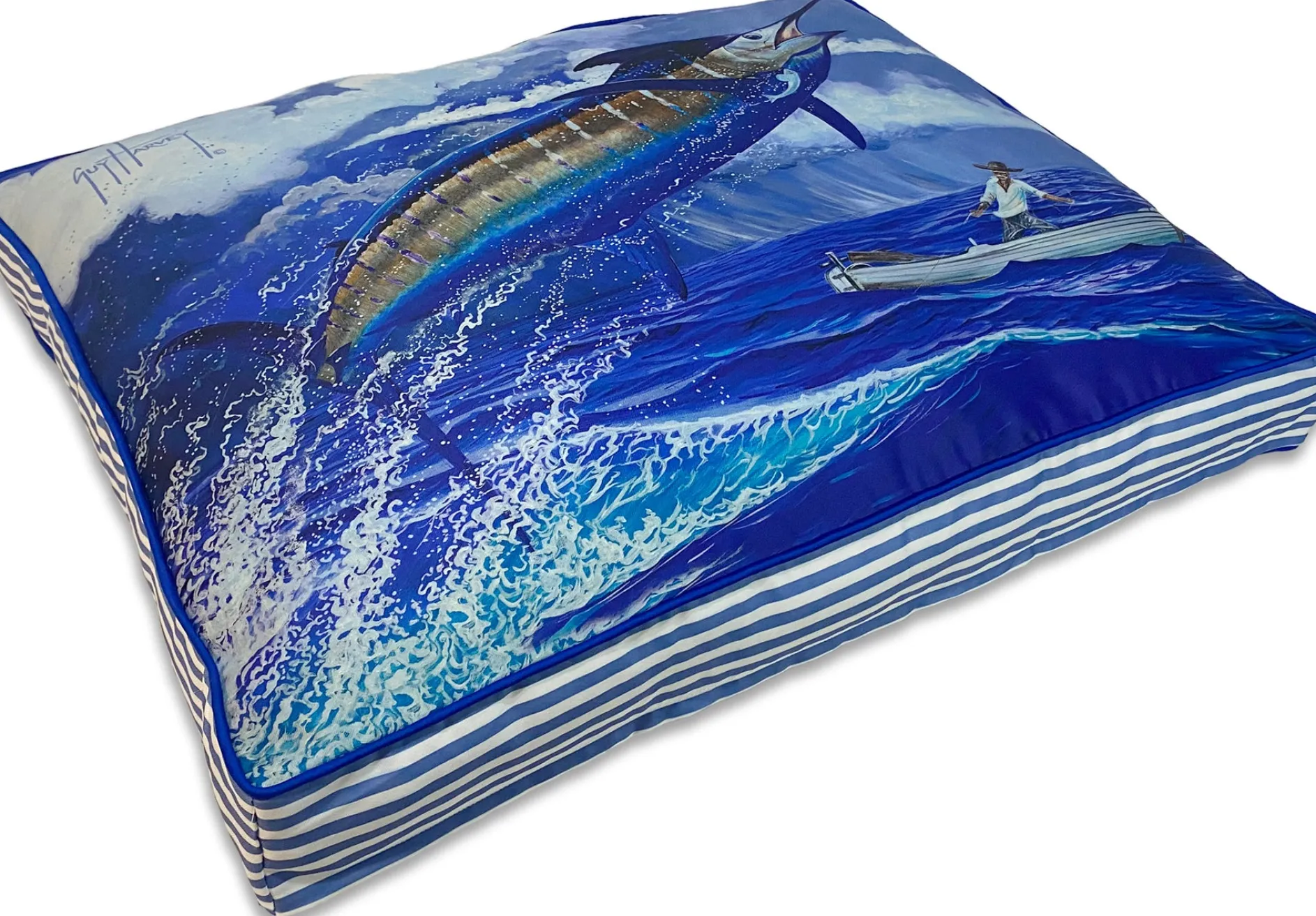 Stormy Blue Guy Harvey Pet Bed