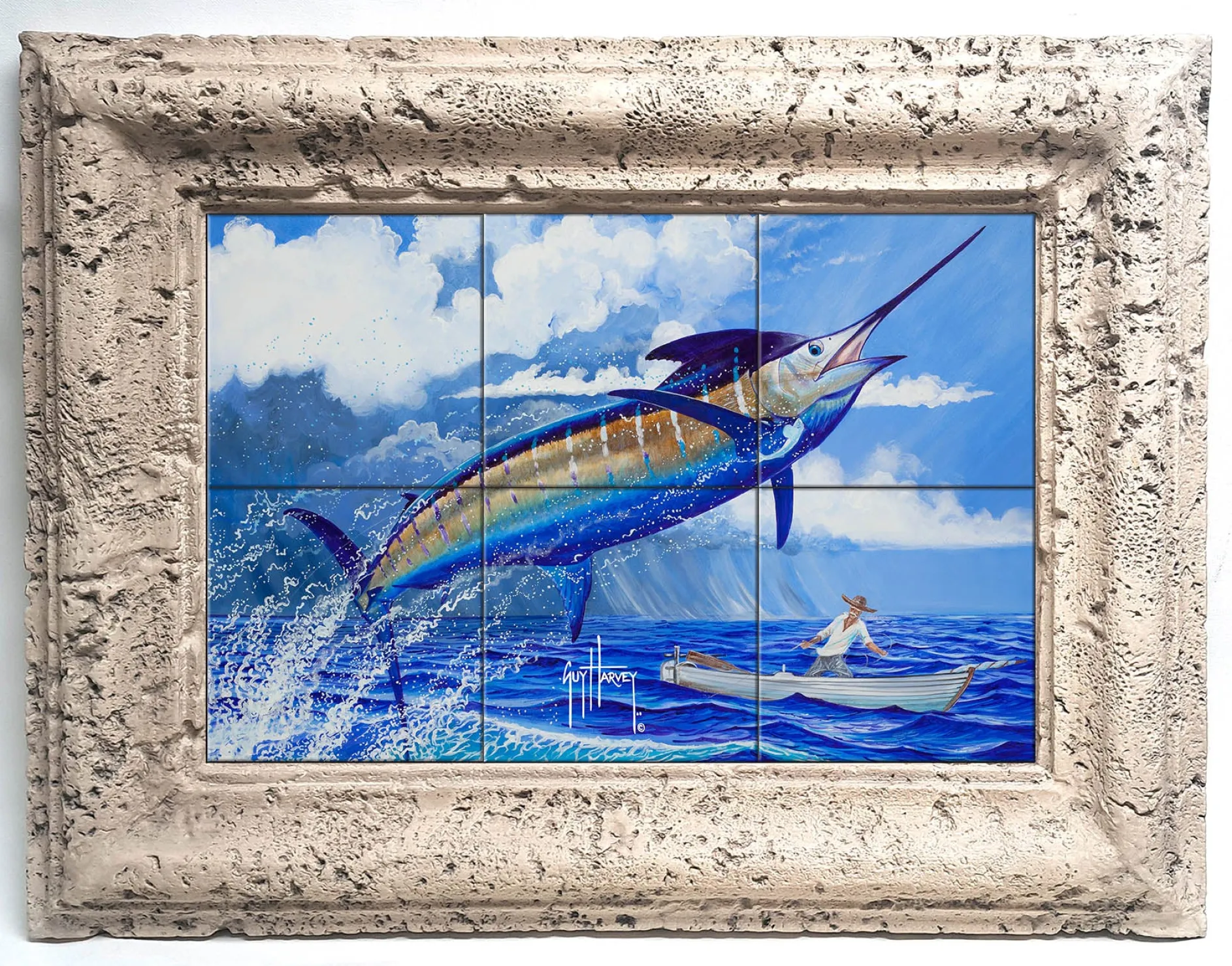 "Stormy Blue" Tile Art