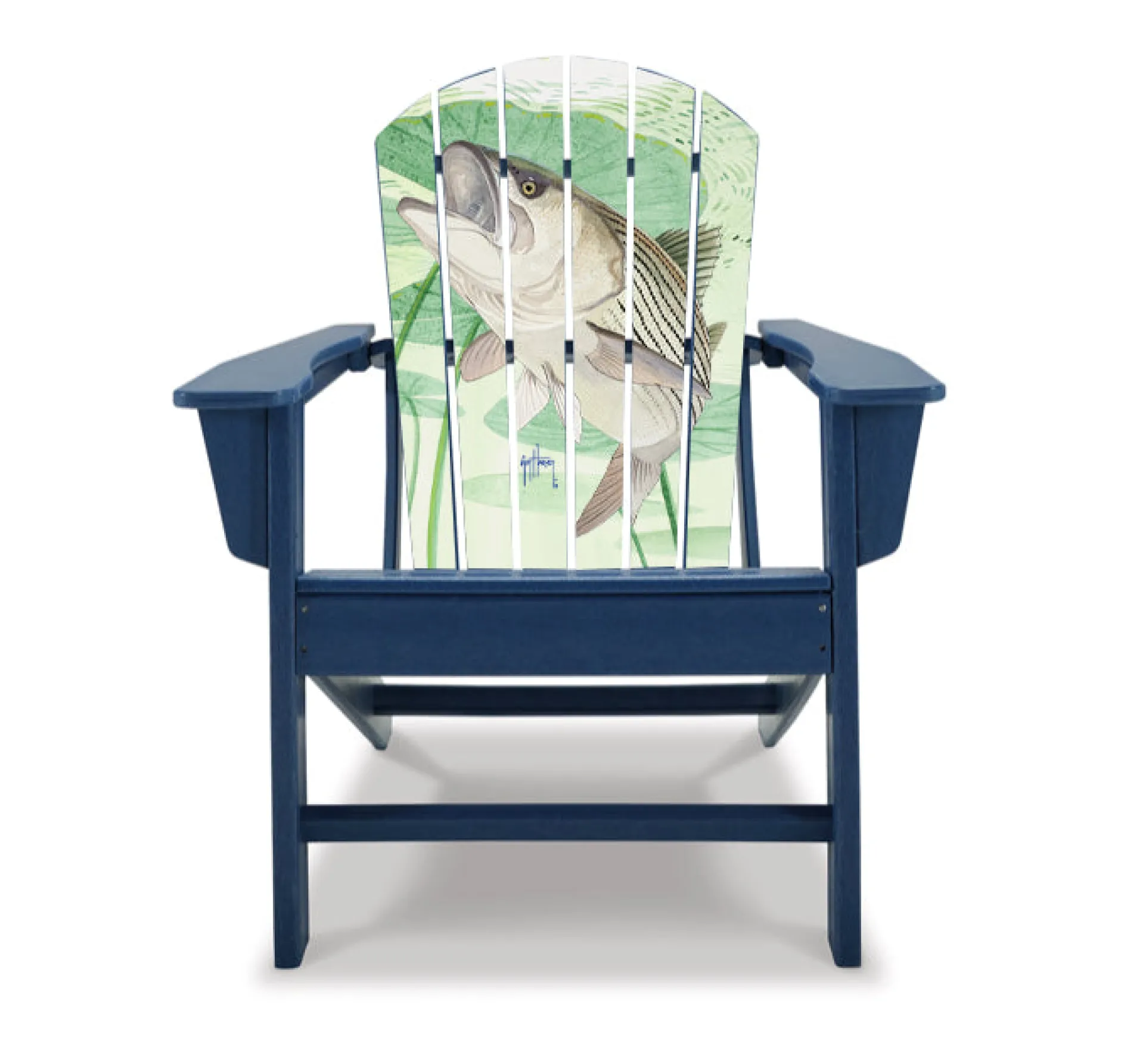 Striped Bass with Lilies Adirondack Chair