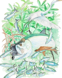 Tarpon and Egret
