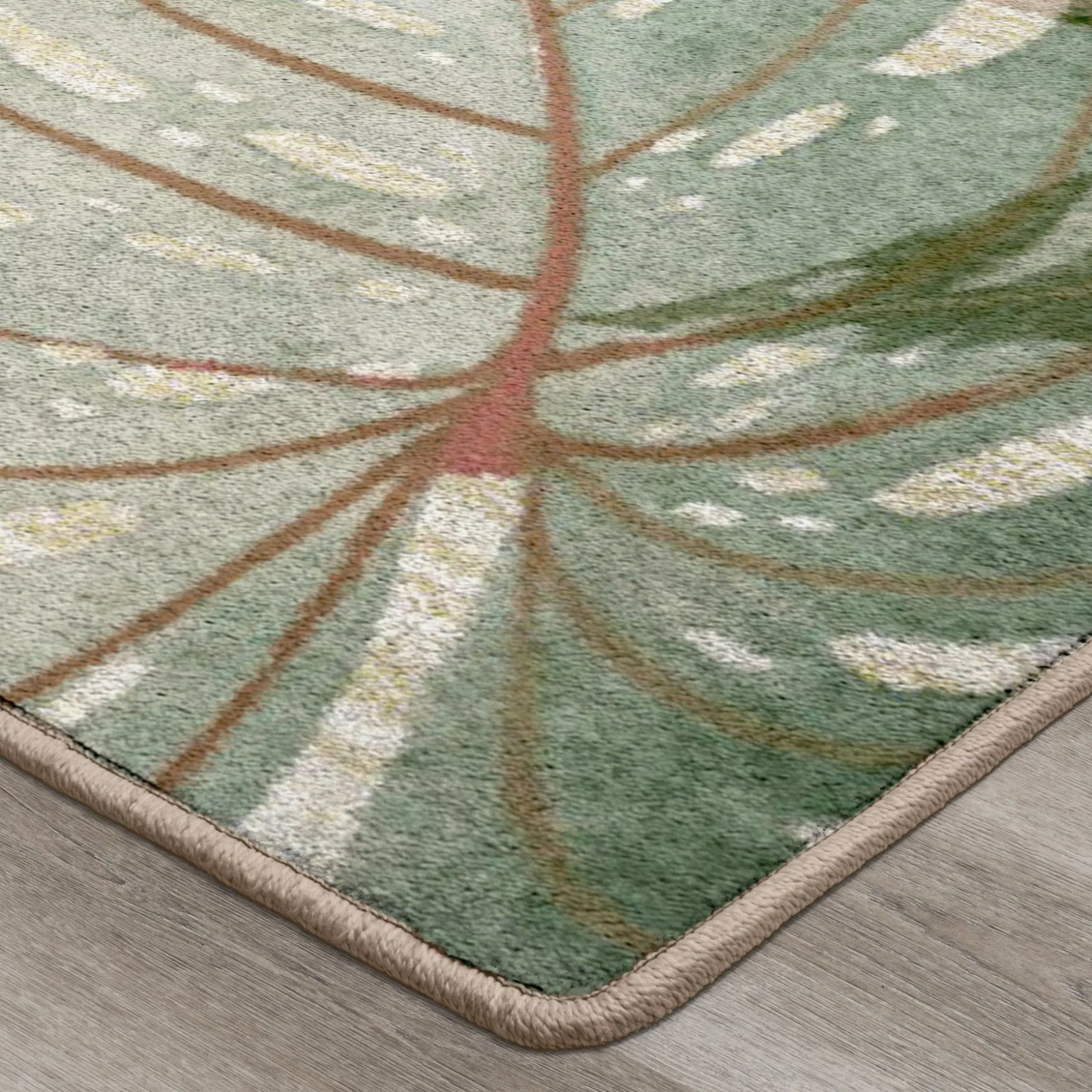 Tropical Leaves Area Rug