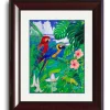 "Tropical Parrots" Grande Mini Print