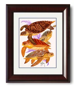 "Turtle Collage" Mini Print