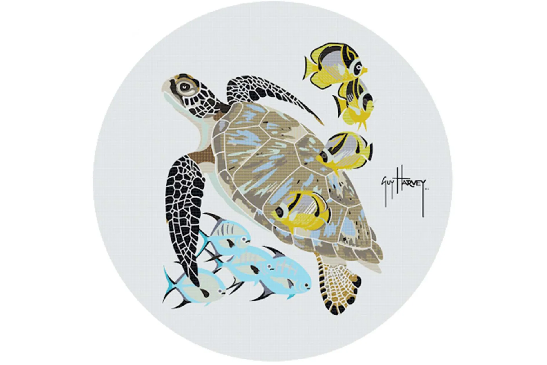 Turtle Medallion Mosaic - Large